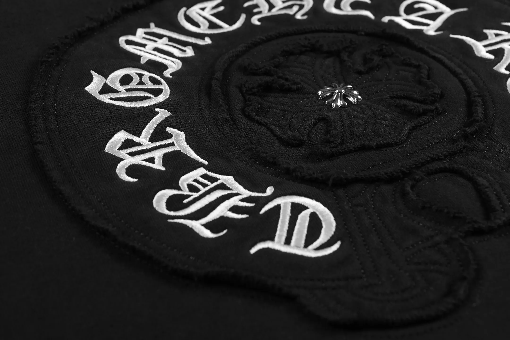 P310 Chrome Hearts Chrome Hearts Cross Horseshoe Sanskrit Washed Tie-Dye Sweatshirt Size: SMLXL Color: Pink Black